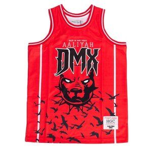 New! HEADGEAR AALIYAH X DMX BASKETBALL MEN JERSEY RED | SIZE: SMALL | MSRP: $120
